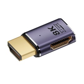 xiwai HDMI 8K macho a HDMI 2.1 hembra, plano, horizontal, 90 grados, ángulo izquierdo, adaptador de extensión UHD compatible con 8K 60Hz HDTV