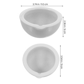 GLEAVI 1 Juego Mortero Cerámico De Laboratorio Triturador De Ajo Mortero Cerámico Con Mano Aplastar Olla Para La Cocina Mortero De Ajo Mortero y Para Laboratorio Cerámica Beige
