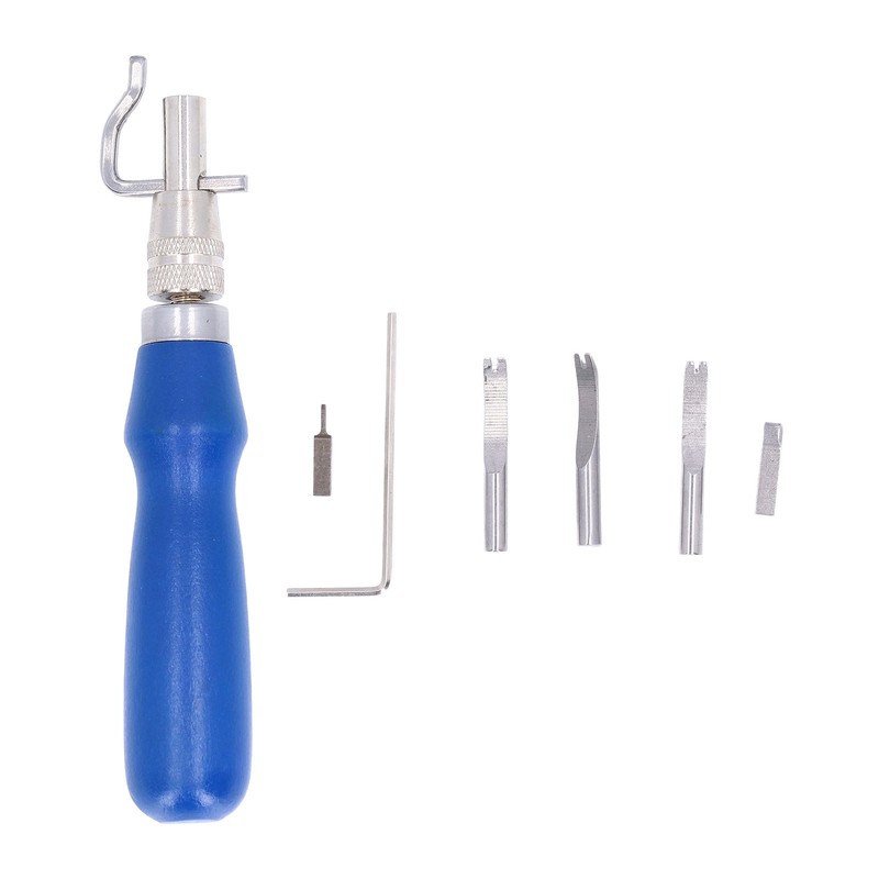 7 in 1 Leather Groover Tool Plastic Wood Fine Steel