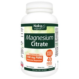 Naka Magnesium Citrate 150 mg - 220 capsules (180 + 40 FREE)