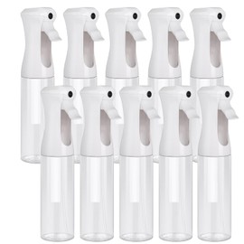 Aquableu Spray Bottle for Hair – 10-Pack Continuous Mist Spray Bottle for Hair Care, Styling, Cleaning, Plants, Pets & Essential Oils (Clear, 10oz)