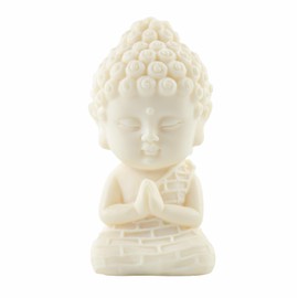 Iyulania Mini Praying Baby Buddha Statue, 3.15 Inch Cute Meditating Decorative Figurine for Desk, Shelf, Car Dash