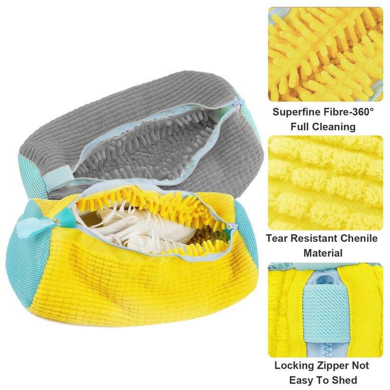 JINYJIA Laundry Shoe Bags, 2 Pieces, Washing Machine Wash Bags,