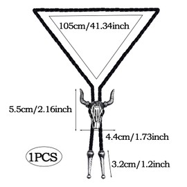 ZPLASK Cowboy Necklace, Bolo tie for Men Cowgirl Accessories Men's Necklaces Cowboy Accessories Adjustable Length Handmade for Teen Boy Girl