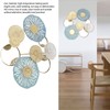 Wall Iron Decoration Lotus Shape With Mirror Metal Wall Art