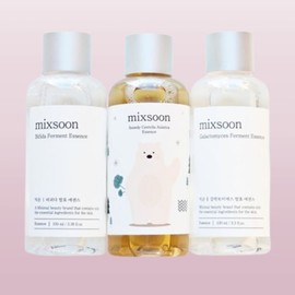 Mixoon Essence Layering 3-piece set: Galactomyces Bifida Fermented Extract, Moisturizing, Radiant, and Soothing / 믹순 에센스 레이어링 3종 세트 갈락토미세스 비피다 병풀 발효 원액 수분 광채 진정