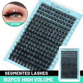Bodermincer Bodermincer D Curl Large Tray 16 Rows 192 Cluster Eyelashes Individual Extension (16mm)