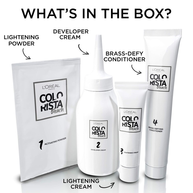 L'Oréal Paris Colorista Effect Bleach Lightening Kit, 1 Application, Lightens