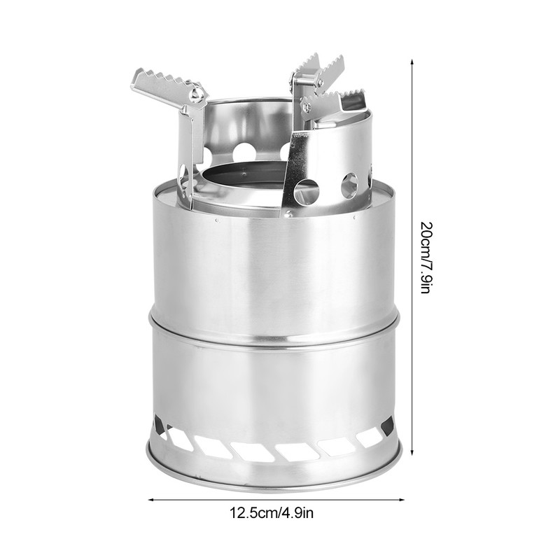 Outdoor Portable Folding Stainless Steel Detachable Picnic Camping Stove Cookware