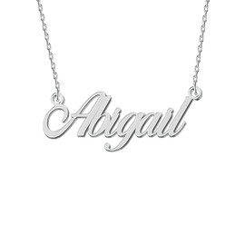 Stainless Steel Jewelry Custom Dainty Initial Name Necklace Silver for Women Grandma Abigail