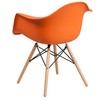 Flash Furniture 2 Pk. Alonza Series Orange Plastic Chair with
