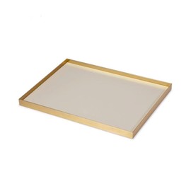 Bescott Metal Jewelry Display Tray for Necklaces, Rings,Pendants, Earring,Watch,key,cologne trinket Organizer Storage for drawer and dresser valet catch all trays perfume holder