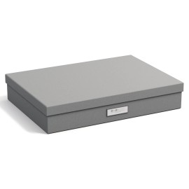 Bigso Sverker Fiberboard Legal and Art Storage Box for Papers | Grey
