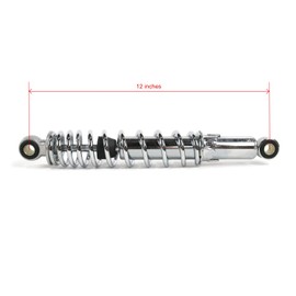 The ROP Shop (Set of 4) Universal 12" 3-Way Adjustable Shock Absorbers with 12.3mm Bolt Holes
