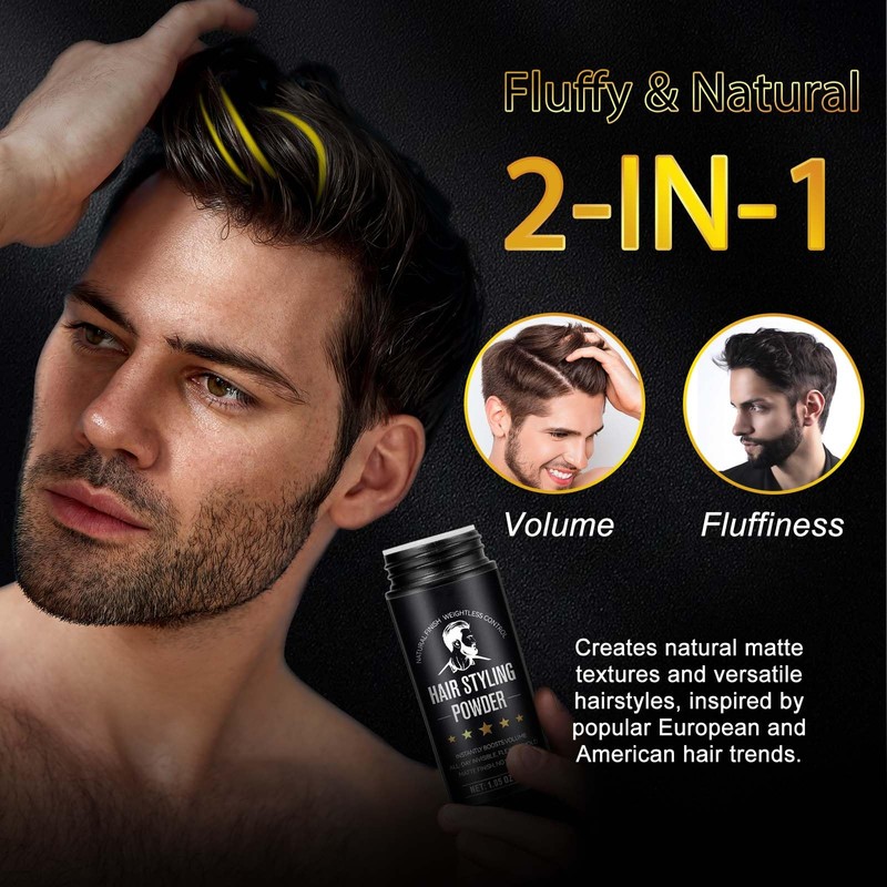 Texture Powder, Hair Styling Powder for Men, Non-Greasy Finish 1.05oz