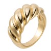 Aurelia Mae 18K Gold Plated Croissant Dome Ring Thick Twist