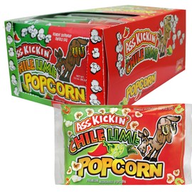 ASS KICKIN' Chile Lime Microwave Popcorn Bags - 12 Pack - Ultimate Spicy Popcorn Gourmet Gift - Makes a Great Movie Theater Popcorn or Snack Food for Movie Night
