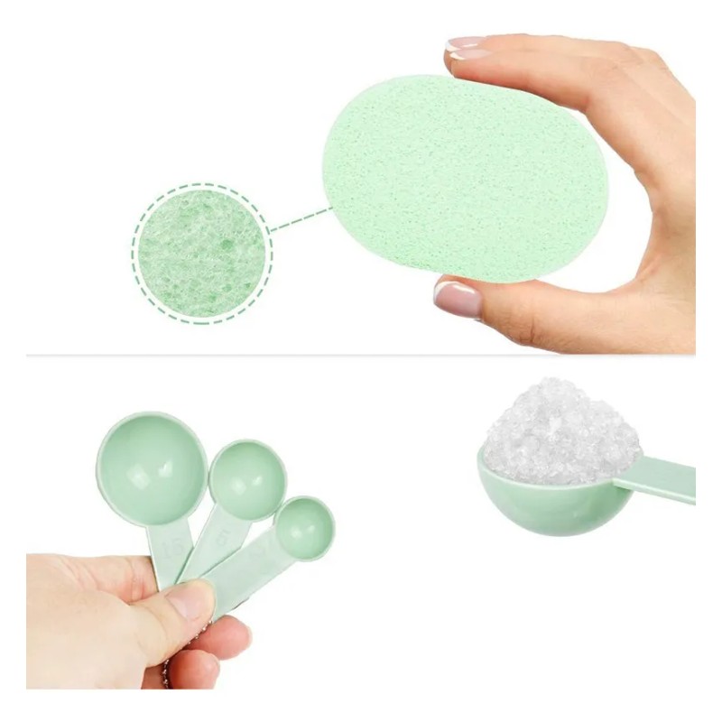 🔥 12 pzs bowl preparación mascarilla facial brochas frasco Vitaminas
