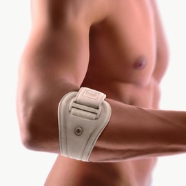 bort EpiContur 122500 Size 1 Blue Bandage with 2 Pads for Tennis Elbow in Different Colours, Right and Left Same, Size 1, Blue