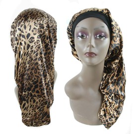 2 pack Extra Long Bonnet Sleeping Caps for Women, Dreadlocks Covers for Curly Hair, Natural Hair