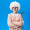 Tarpop 4 Pcs Grandma Costume for Women, Old Lady Accessories
