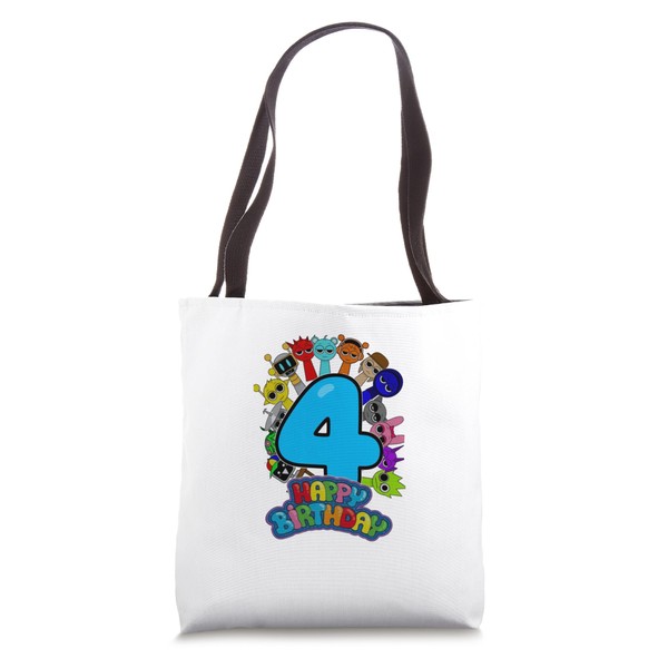 Happy 4th Birthday Sprunky! | Simon Funbot Oren Pinki Tote