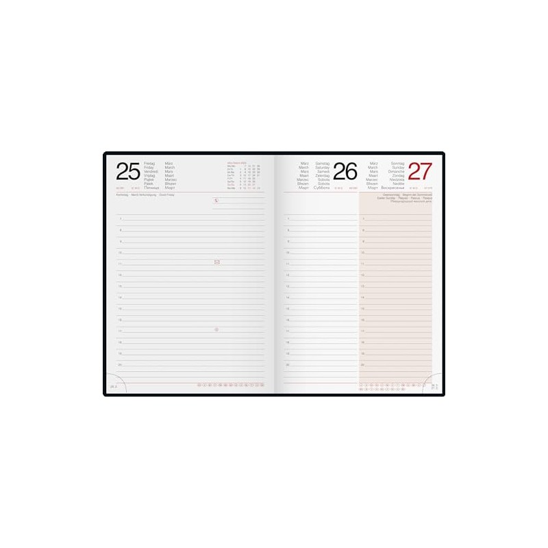 rido/idé Book Calendar Model Mentor (2025), 1 Page = 1