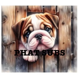 Unbranded 20oz Sublimation Tumbler Wrap Bulldog Fence Ready To Press Heat Transfer