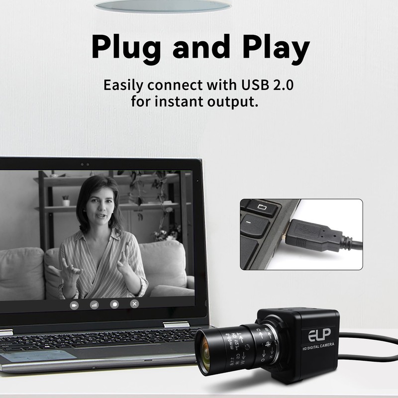 QILOVE Global Shutter USB Camera – 800P Monochrome Ultra High