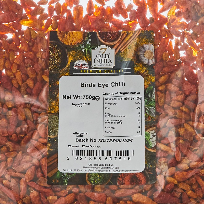 Old India Birds Eye Chilli 750g