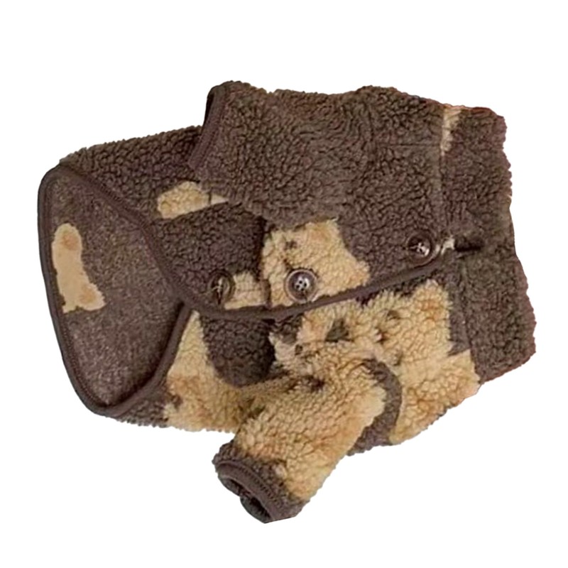 Pet Plush Clothes Cute Pattern Winter Comfortable Warm Dog Cat