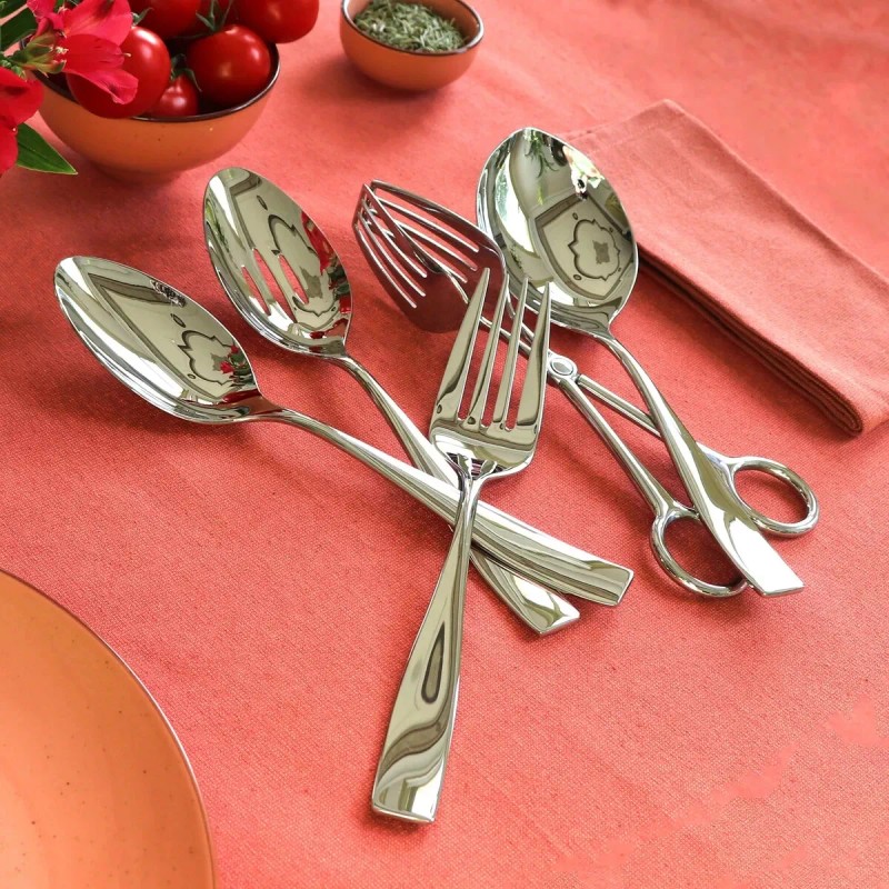 Gourmet Settings Moments 5Pc 18/10 Stainless Steel Serving Set Dishwasher