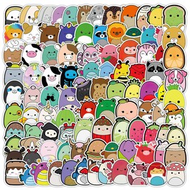 Cute Animal Kawaii Stickers 100pcs Cartoon Egg Sticker Pack Waterproof Vinyl Stickers for Water Bottles Cups Phone Laptop Luggage Suitcase Guitar Skateboard Journal Scrapbook