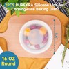 Purekra Silicone Lids for CorningWare 16-Ounce Round Dish, 2 Pack