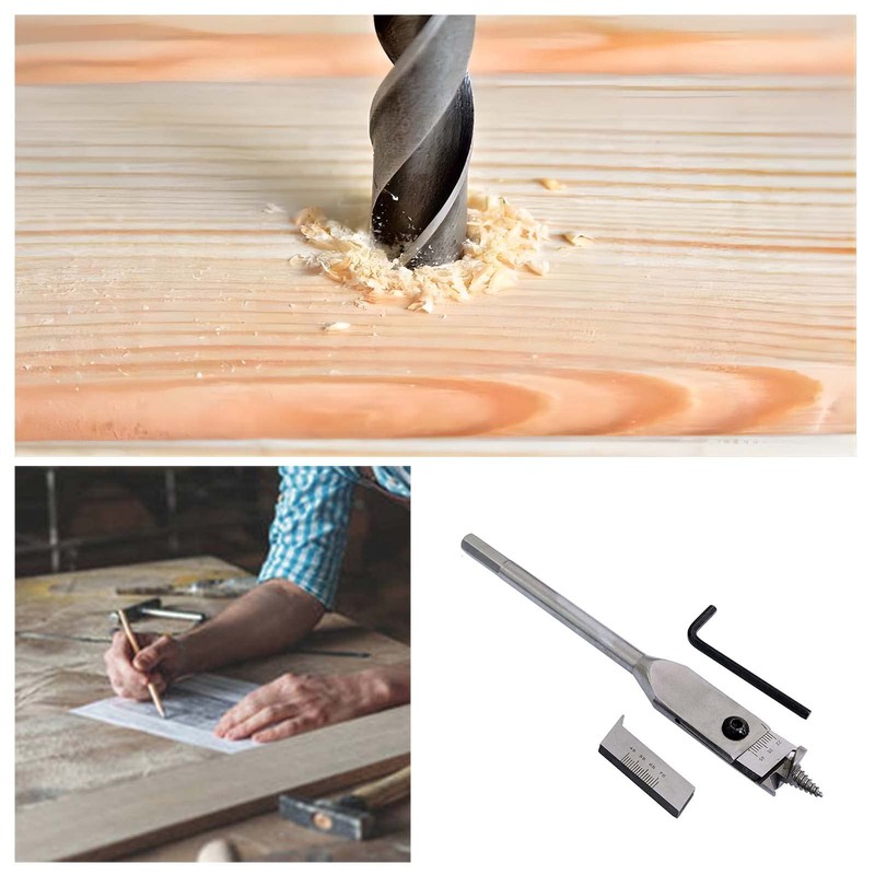 22-77mm Adjustable Spade Bit Expansive Flat Woodworking Boring Drill Bit