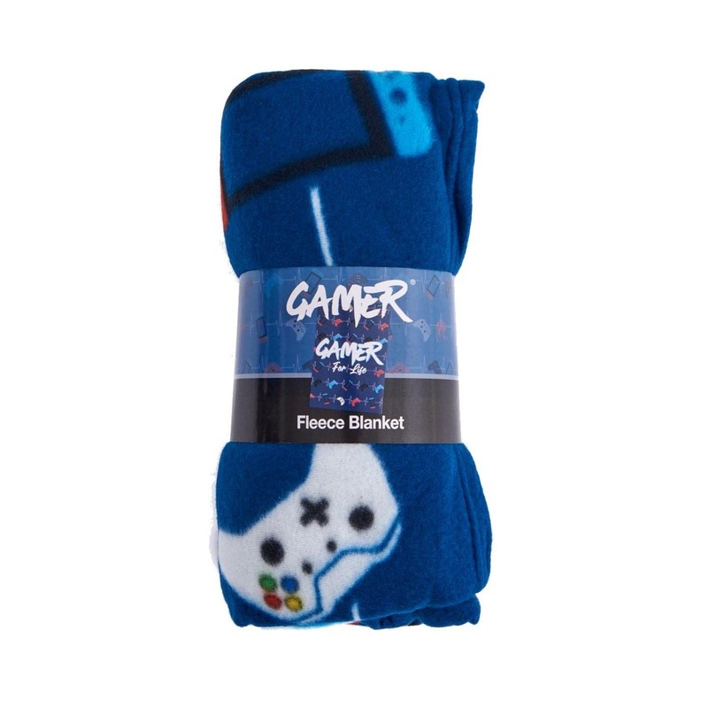 Gamer For Life Fleece Blanket - Gaming Controller Beats Design