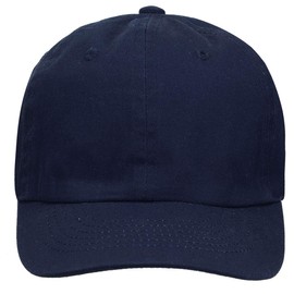 Gorra de béisbol para niños y niñas, de algodón suave, ligera, tamaño ajustable para 2 a 9 años, marino, 6-9 años