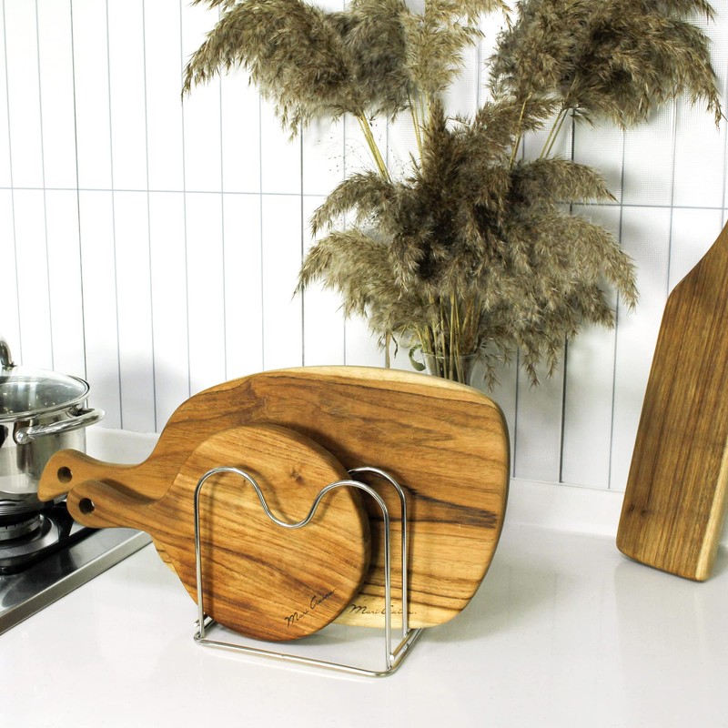LENITH Stainless Steel Wire Cutting Board Holder, Cutting Board Rack