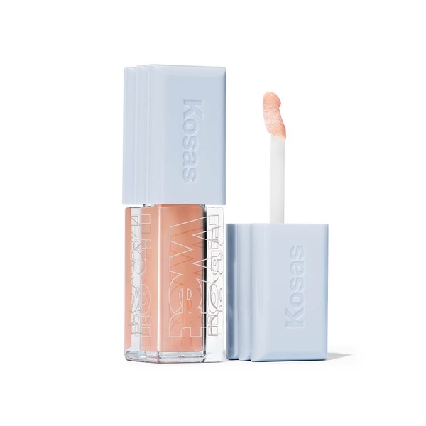 Kosas Wet Lip Oil Gloss - Hydrating Lip Plumping Treatment with Hyaluronic Acid & Peptides, Non-Sticky Finish (Jellyfish)