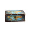 LIKEUDO Wooden Decorative Jewelry Storage Box with Map Pattern Treasure