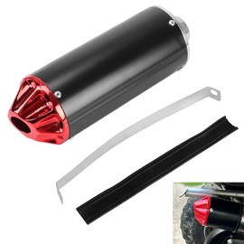 28mm 1.1" Exhaust Muffler Silencer Pipe for CRF50 XR50 KLX Coolster SSR Thumpstar TTR YCF Lifan Apollo 50cc 70cc 90cc 110cc 125cc Chinese Pit Trail Dirt Bike Mini Bike Motorcycle Motocross Parts Red