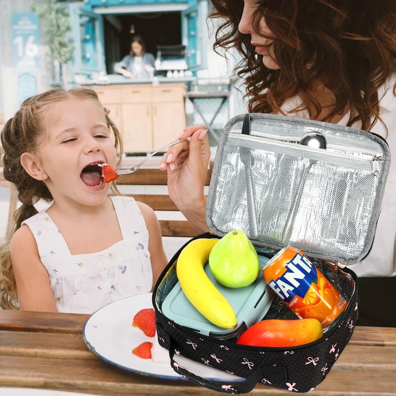 LEDAOU Lunch Box Kids Insulated Lunch Bag Girls Toddler Reusable