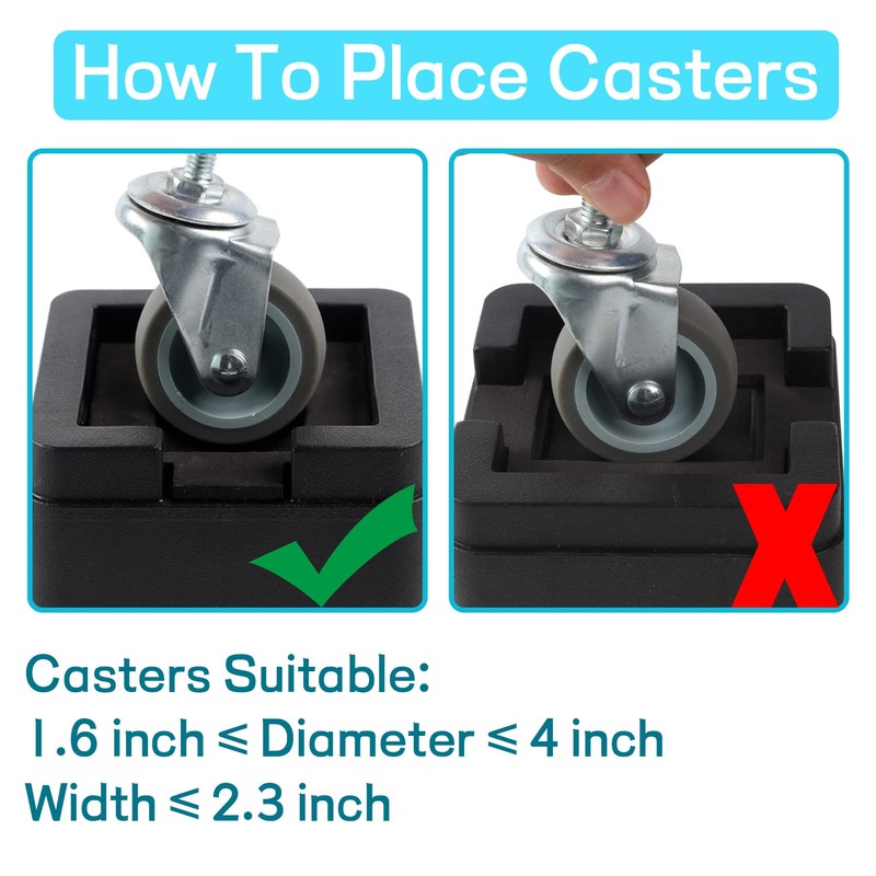 BTSD-home 2 Inch Heavy Duty Bed Risers 4 Inch Adjustable