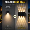 TERVEEX Solar Wall Lights Outdoor, 6 LED Solar Powered Wall