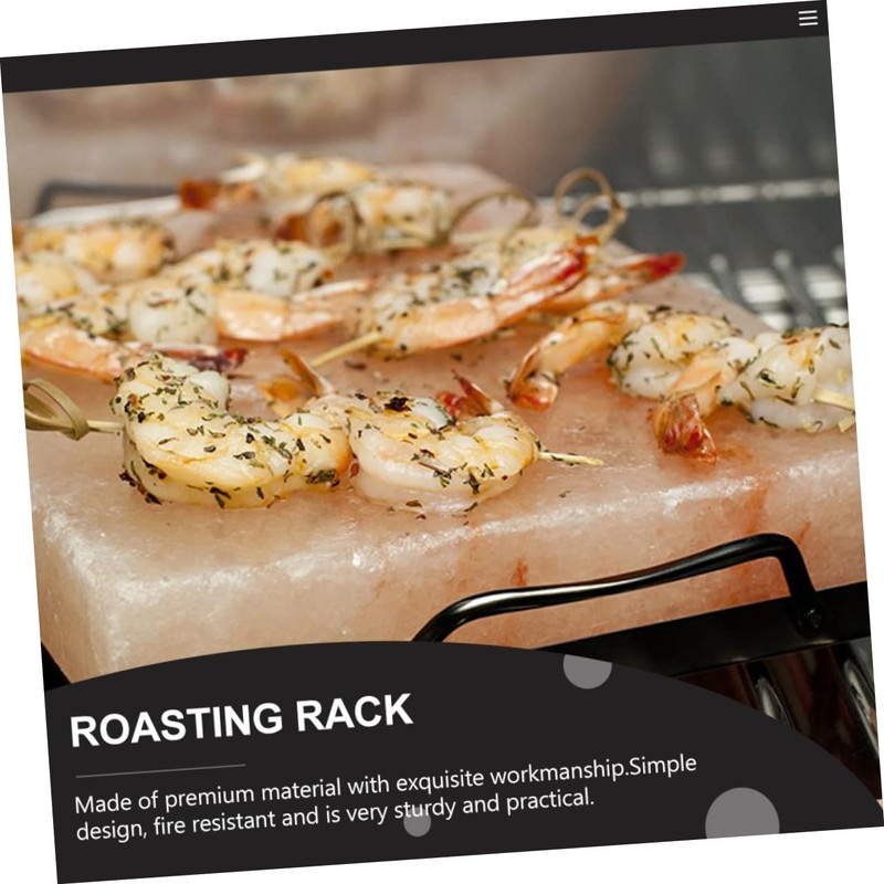 SHOWERORO Salt Block Holder Professional Grill Rack Barbecue Tool for