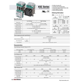 KSC-5015ZA, Solid State Relay, Over Temperature Alarm, Three Phase, Zerocross, Input 90-240VAC, Load Voltage 90-480VAC, 15A