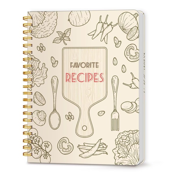 LuBudingJoy Blank Recipe Notebook to Write in Your Own Recipes,