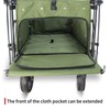 TMZ Folding Wagon with Canopy, 265 lbs Capacity, 2 Foldable