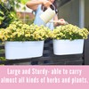 LaLaGreen Planter Boxes for Outdoor (8 Pack, 17 Inch) White