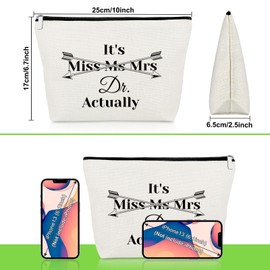 PHD Graduation Gift Makeup Bag Doctor Thank You Gifts Passing Degree Gifts Dr Gifts PHD Gifts for Her Friend Daughter Sister Cosmetic Bag Doctorate Degree Gifts Christmas Birthday Gifts Travel Pouch